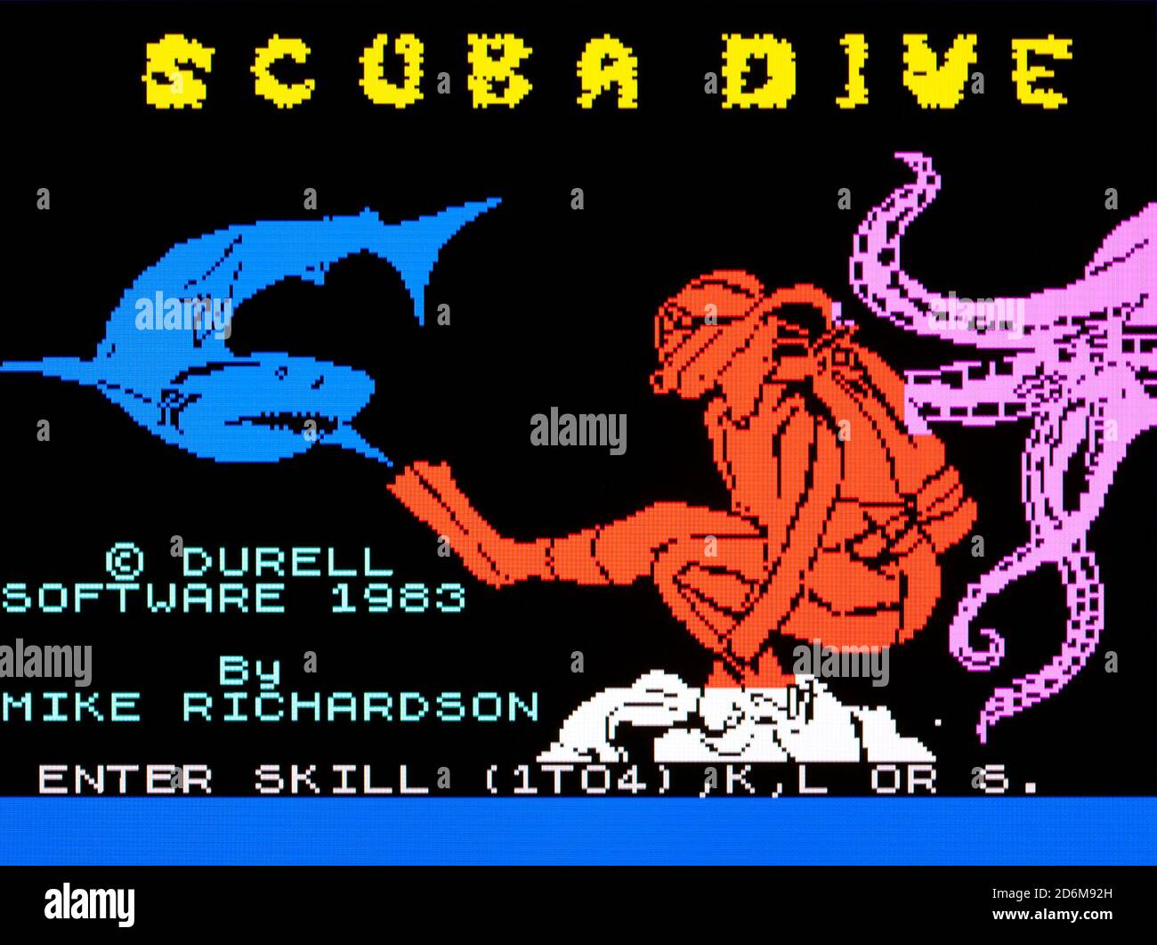 Scuba Dive - Sinclair ZX Spectrum Videospiel - redaktionelle Verwendung Nur Stockfoto