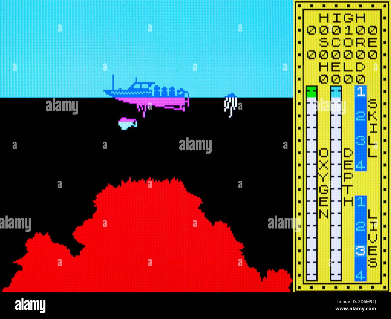 Scuba Dive - Sinclair ZX Spectrum Videospiel - redaktionelle Verwendung Nur Stockfoto