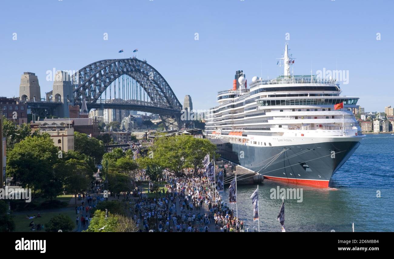 Riese das größte Schiff je nach Länge. Die größten und längsten Schiffe. Stockfoto