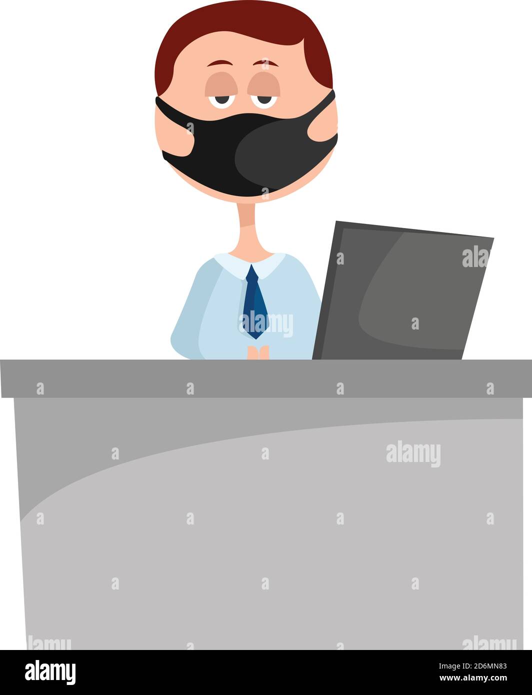 Bankmitarbeiter, Illustration, Vektor auf weißem Hintergrund Stock Vektor