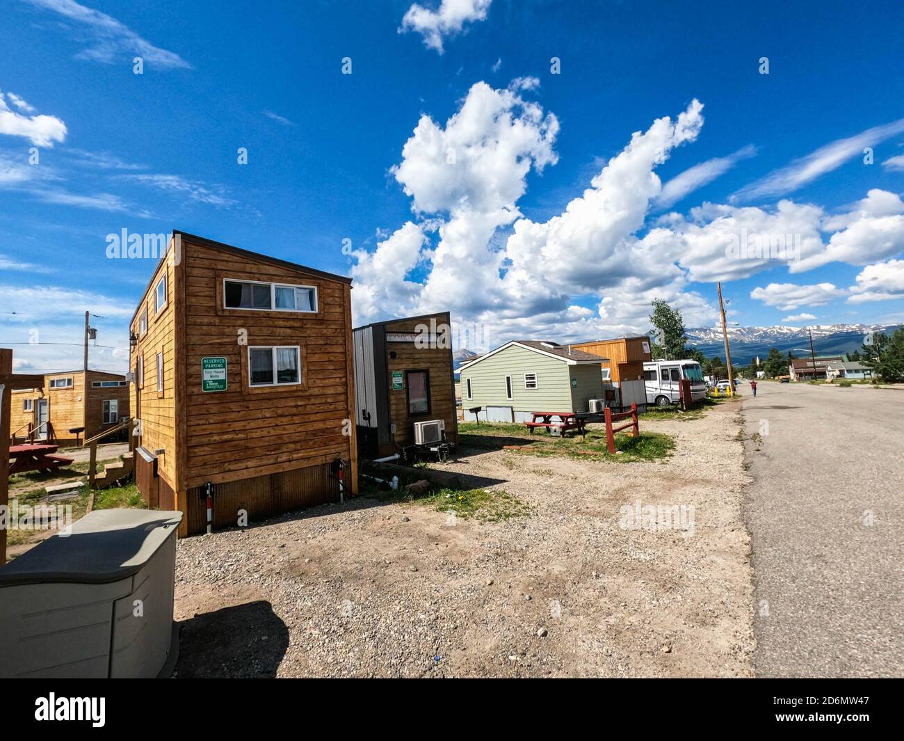 Kleine Häuser in Leadville, Colorado, USA Stockfoto