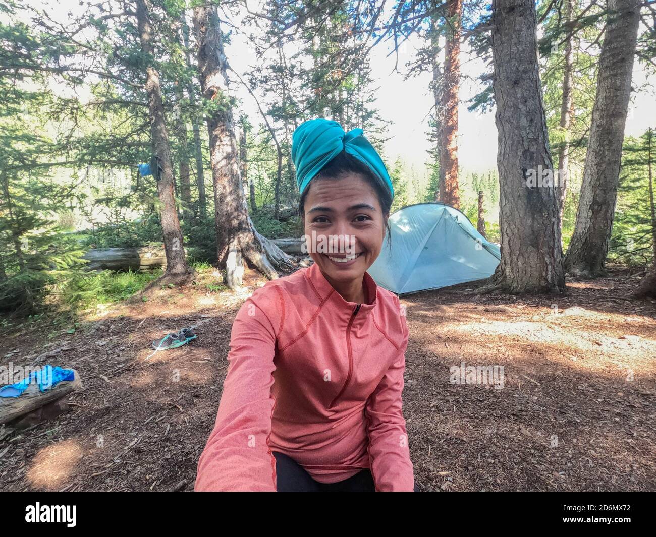 Sauber bleiben auf der 485 Meile Colorado Trail Through-Hike, Colorado Stockfoto