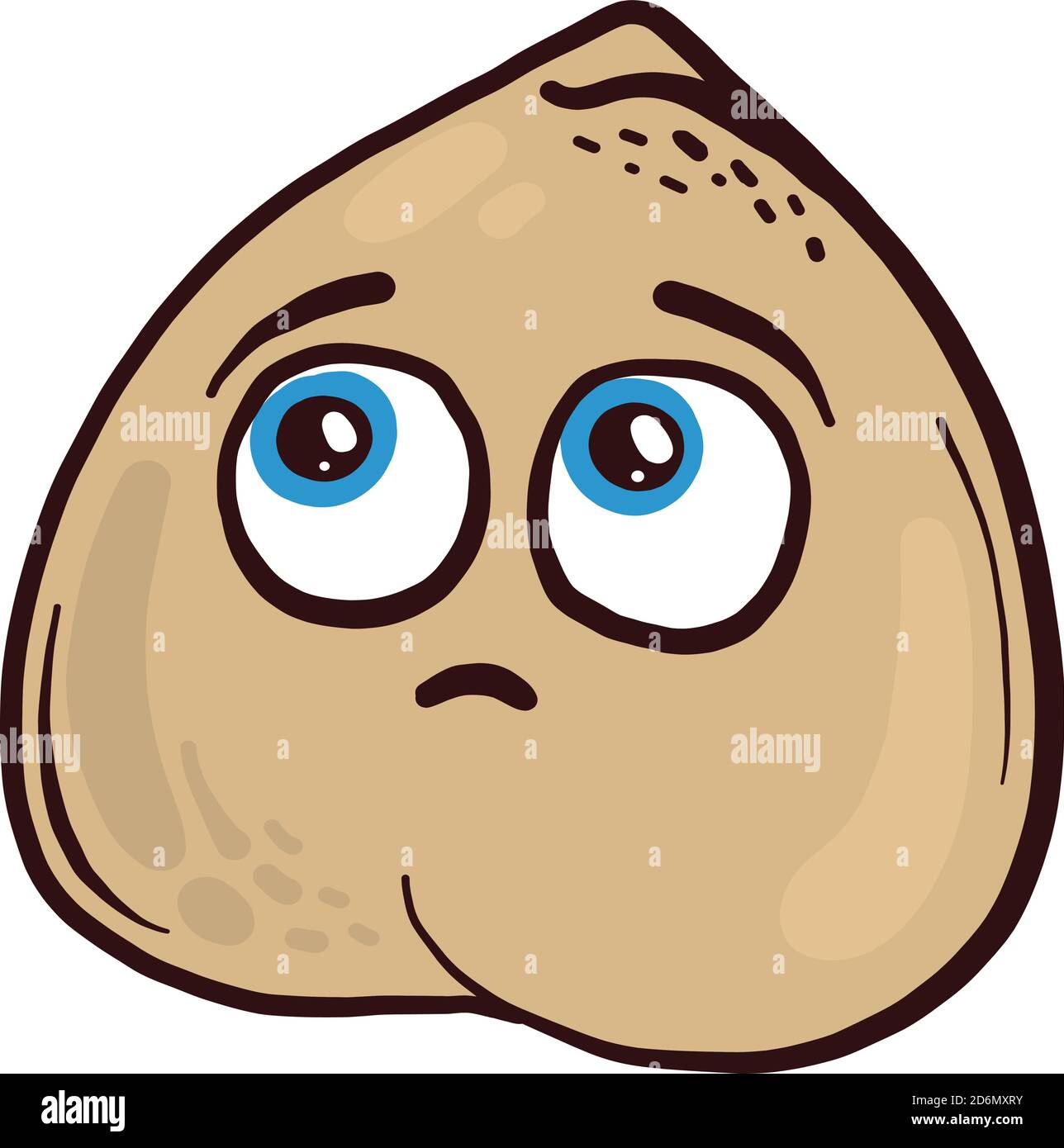 Besorgt Kichererbsen, Illustration, Vektor auf weißem Hintergrund Stock Vektor