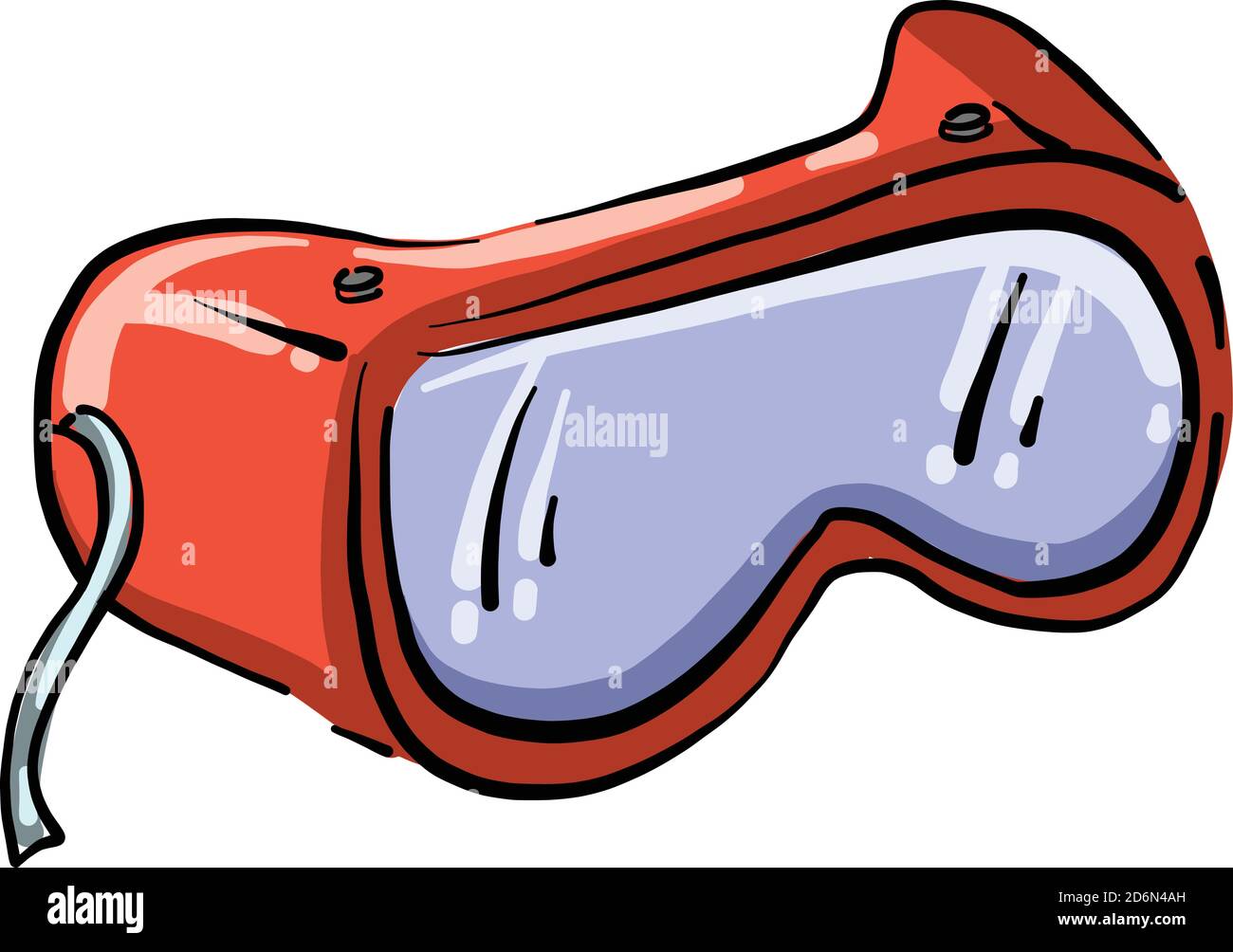 Taucherbrille, Illustration, Vektor auf weißem Hintergrund Stock Vektor