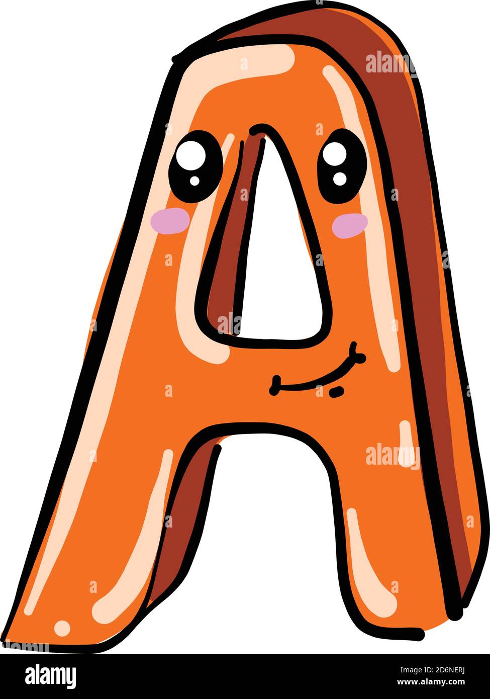 Buchstabe A, Abbildung, Vektor auf weißem Hintergrund Stock Vektor