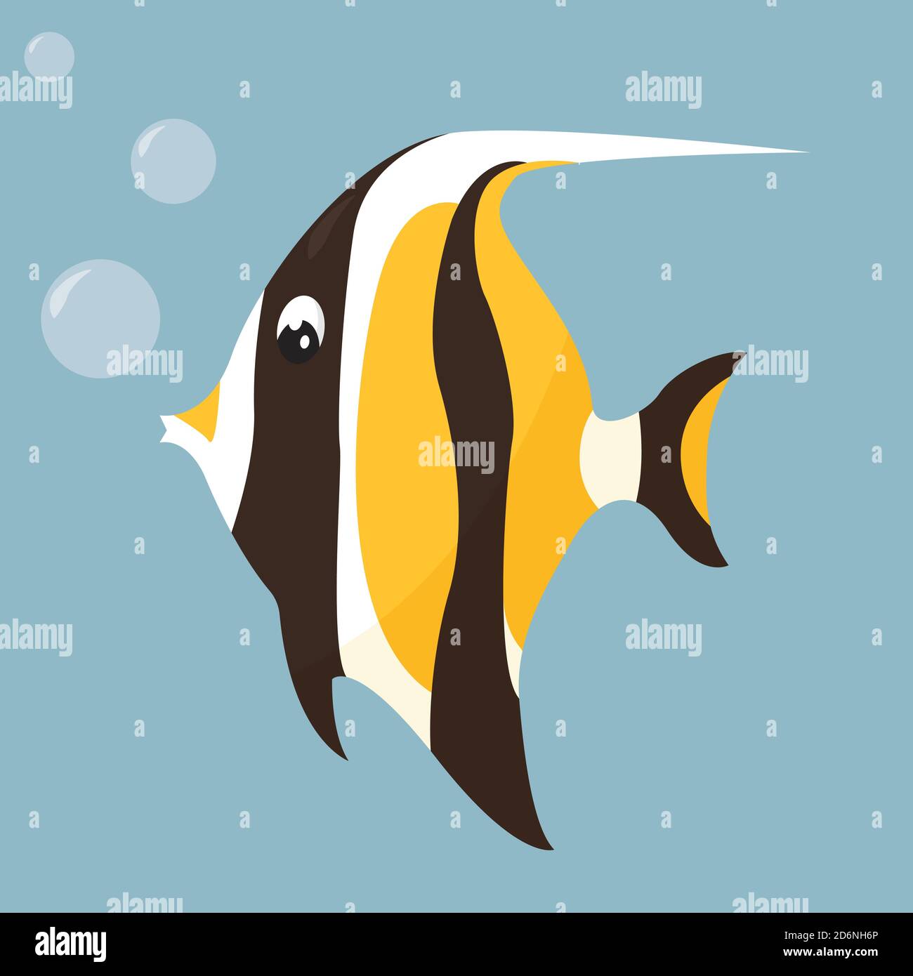 Maurischer Fisch, Illustration, Vektor auf weißem Hintergrund Stock Vektor