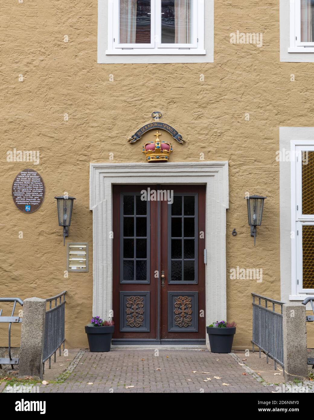 "Komisse" ist ein historisches Gebäude in Wolfenbüttel. Ursprünglich als Einzelhandelsgeschäft im Jahr 1588 gebaut, wurde aber als Restaurant, Schule und Museum genutzt. Stockfoto
