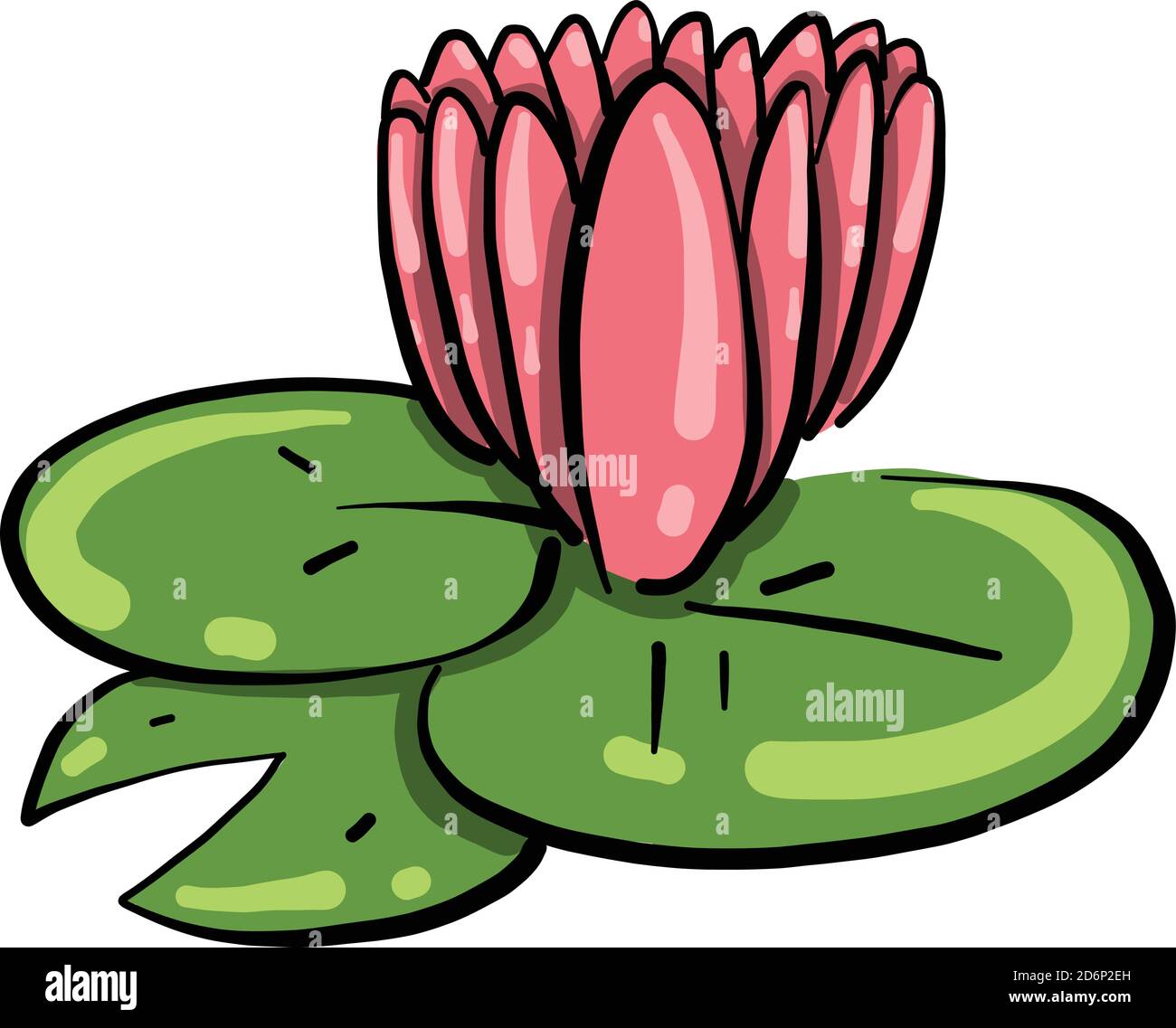 Lotusblume, Illustration, Vektor auf weißem Hintergrund Stock Vektor