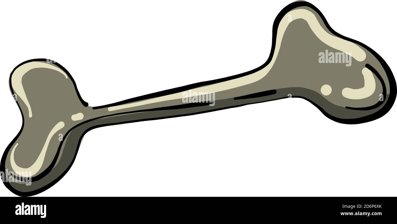 Dünner Knochen, Illustration, Vektor auf weißem Hintergrund. Stock Vektor