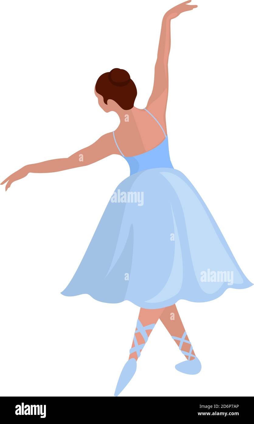 Balletttanz, Illustration, Vektor auf weißem Hintergrund. Stock Vektor