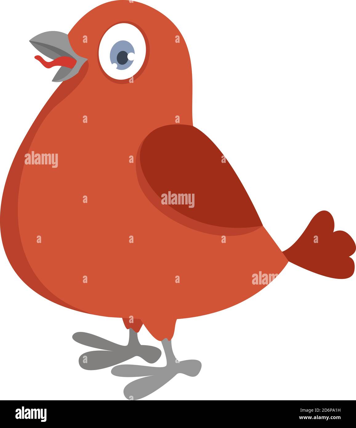 Fat Bird, Illustration, Vektor auf weißem Hintergrund. Stock Vektor