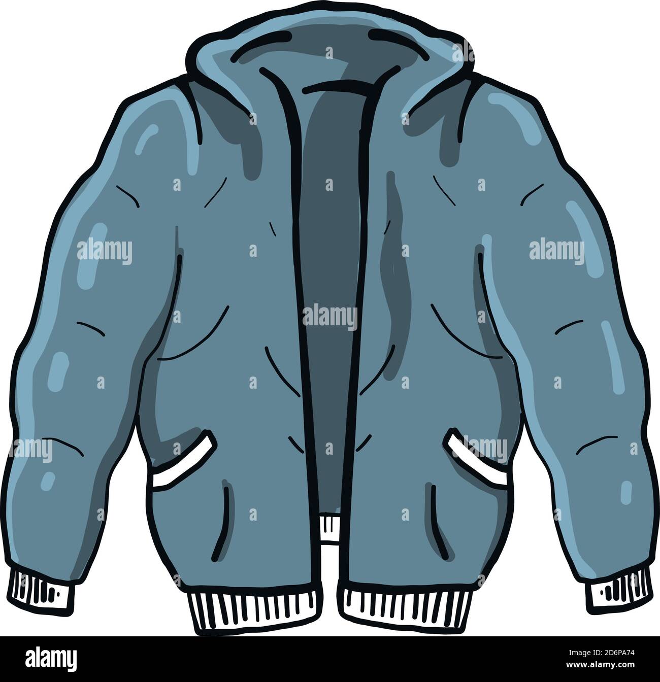 Dicke Jacke, Illustration, Vektor auf weißem Hintergrund. Stock Vektor