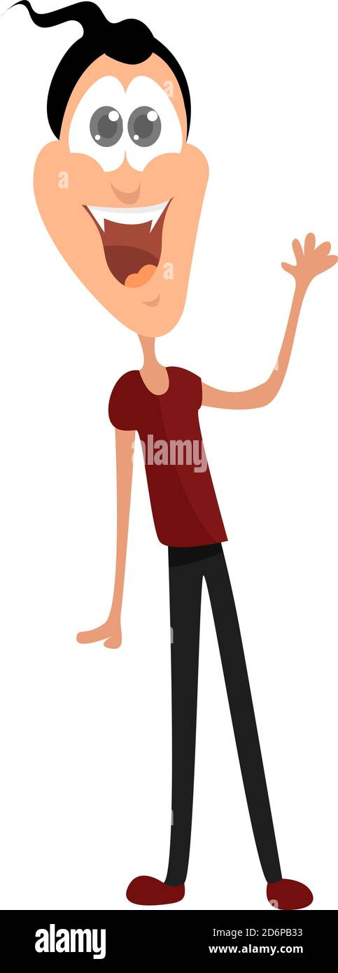 Art Vampir, Illustration, Vektor auf weißem Hintergrund. Stock Vektor