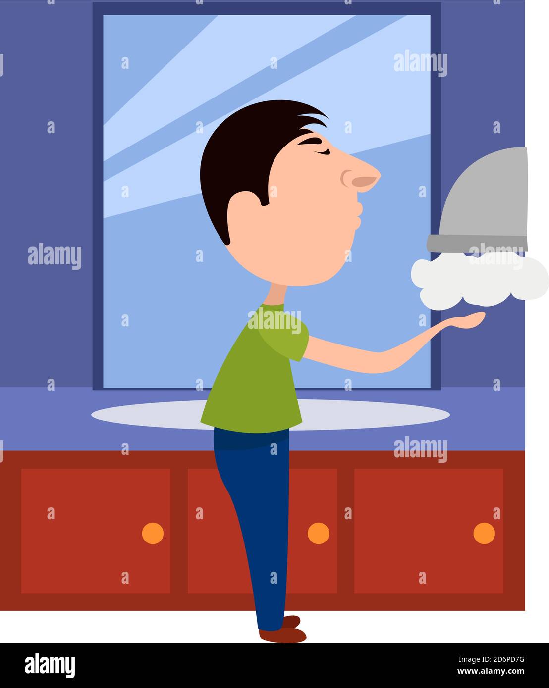 Öffentliche Toilette, Illustration, Vektor auf weißem Hintergrund. Stock Vektor