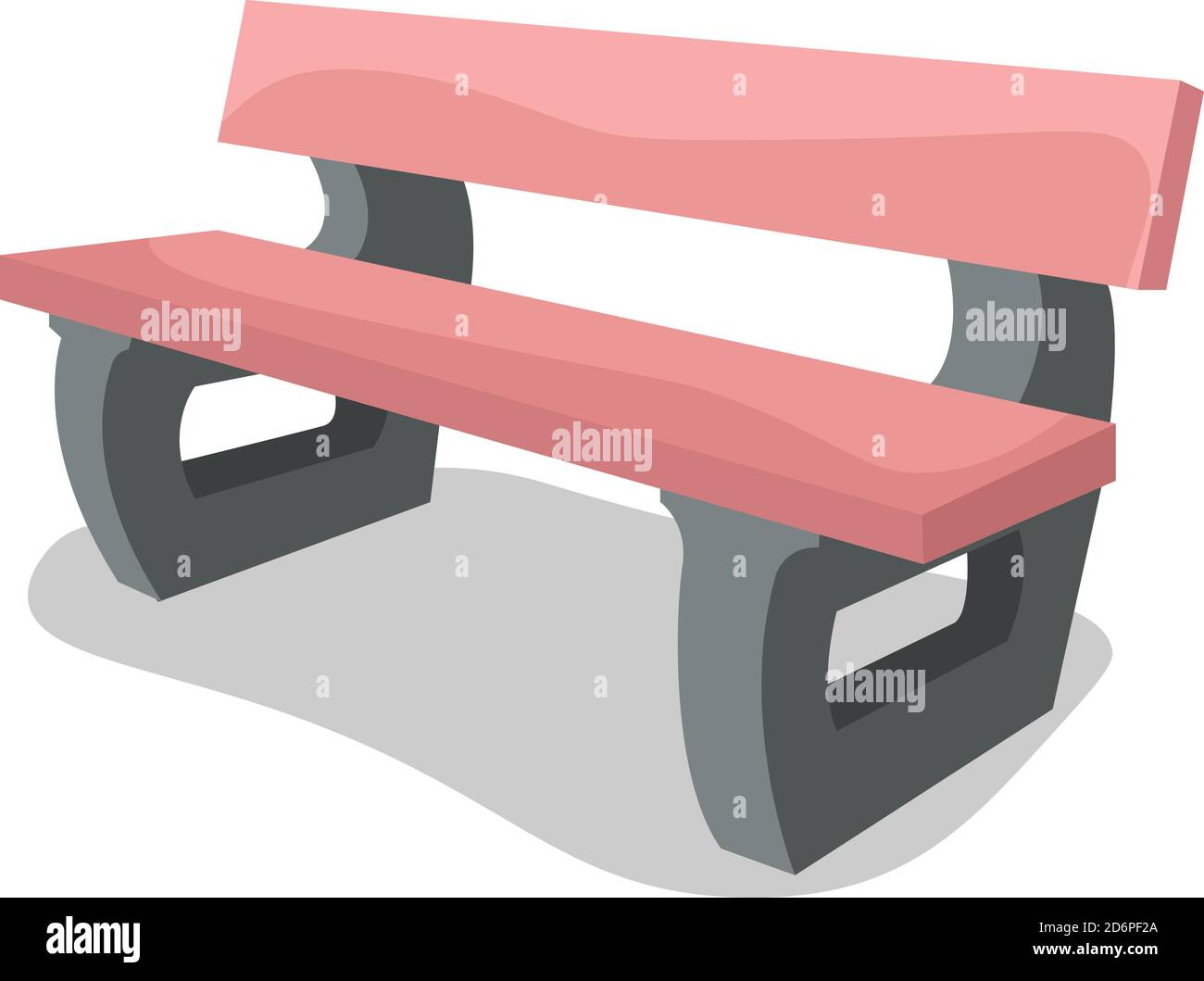 Rosa Bank, Illustration, Vektor auf weißem Hintergrund Stock Vektor