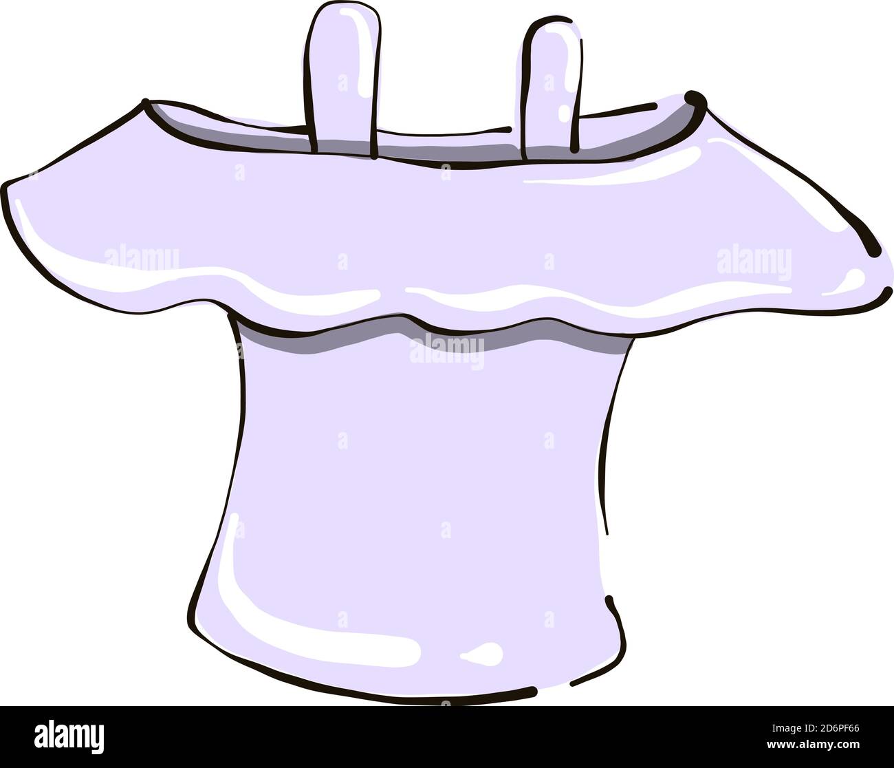 Weiße Oberseite, Illustration, Vektor auf weißem Hintergrund. Stock Vektor