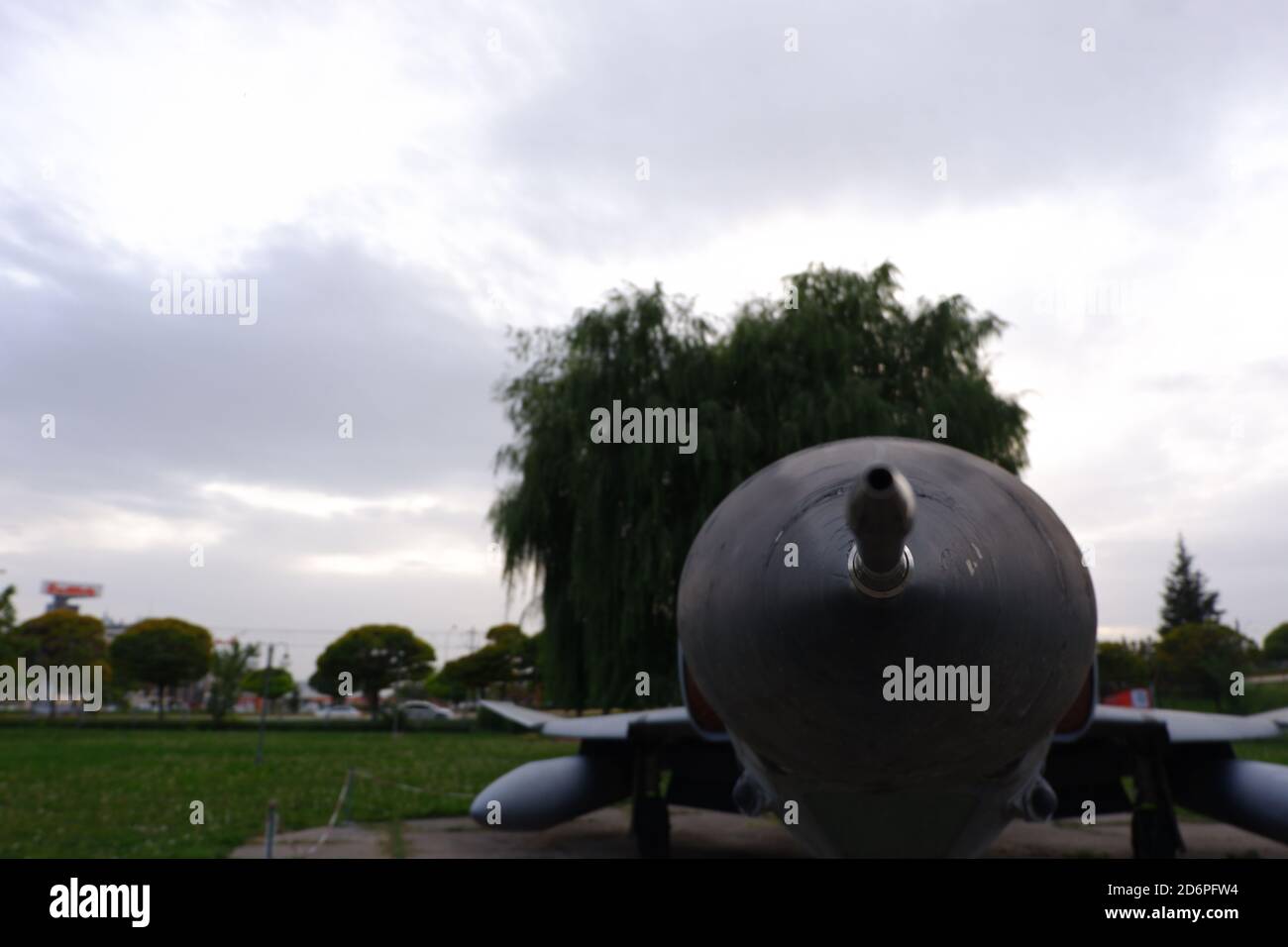 Warplane Nose Vorderansicht Stockfoto
