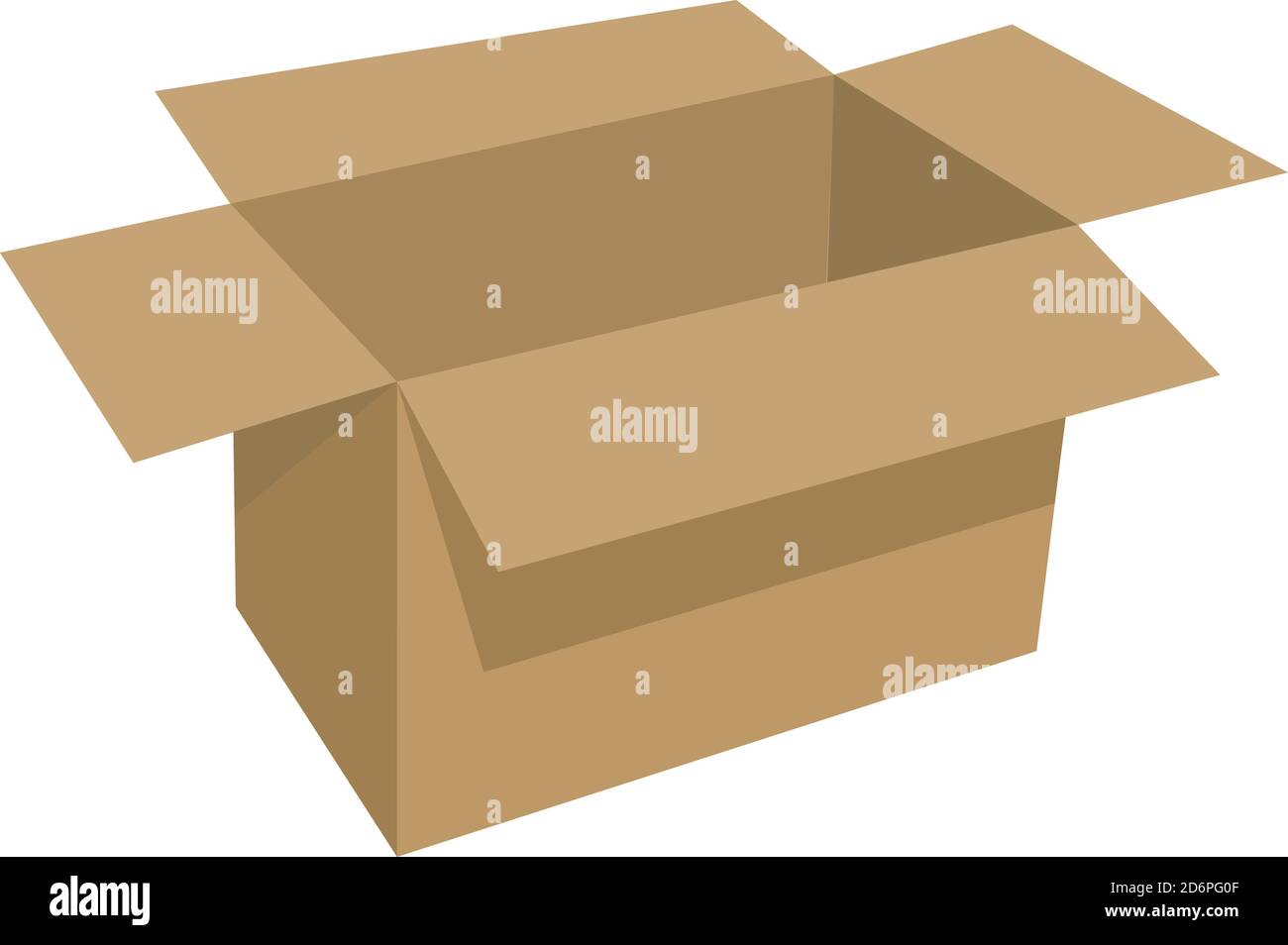 Leere Box, Illustration, Vektor auf weißem Hintergrund. Stock Vektor