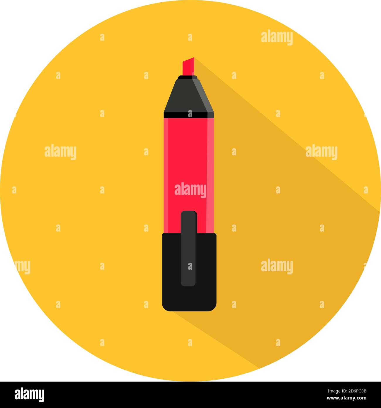 Markierungsstift, Illustration, Vektor auf weißem Hintergrund Stock Vektor