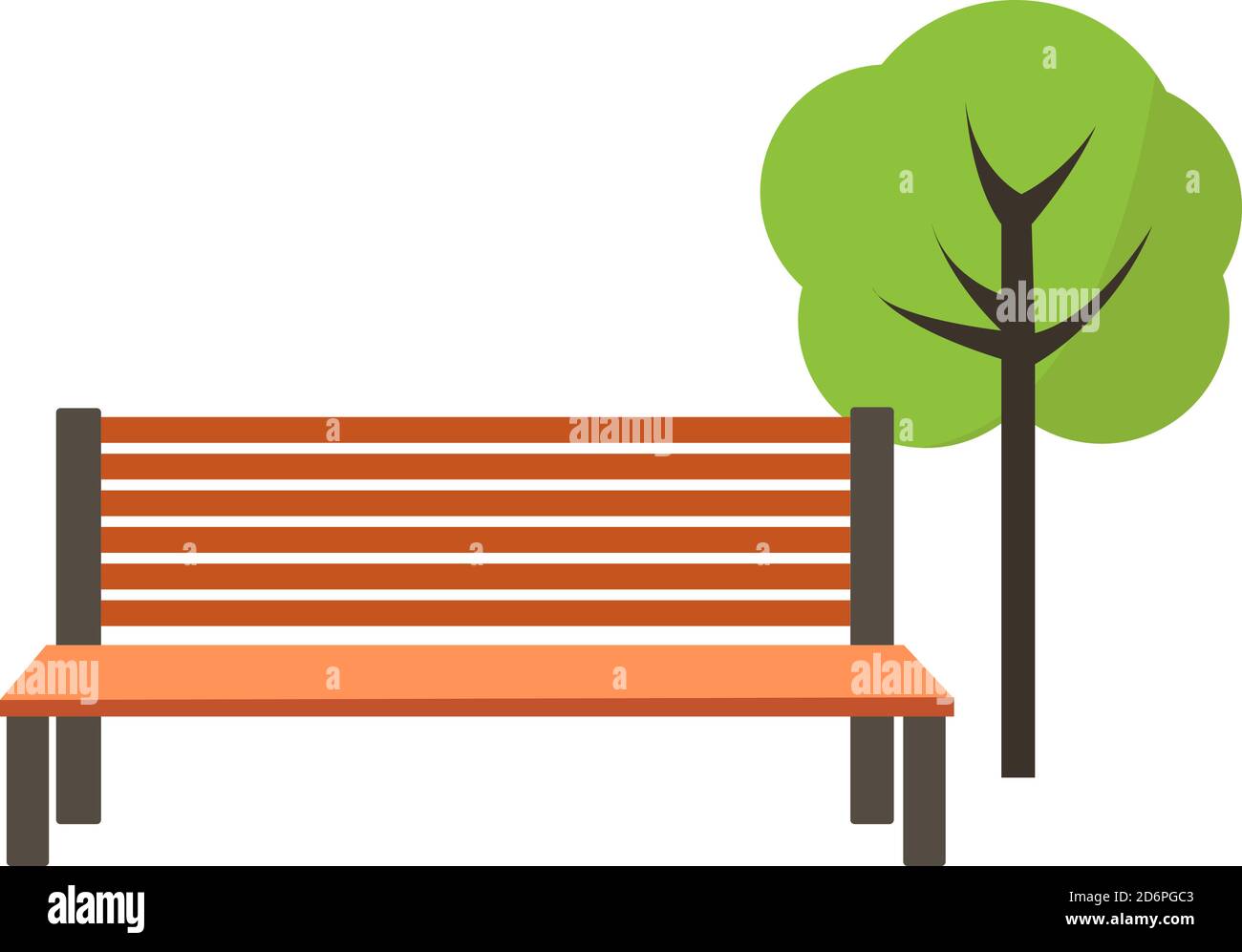 Parkbank, Illustration, Vektor auf weißem Hintergrund Stock Vektor