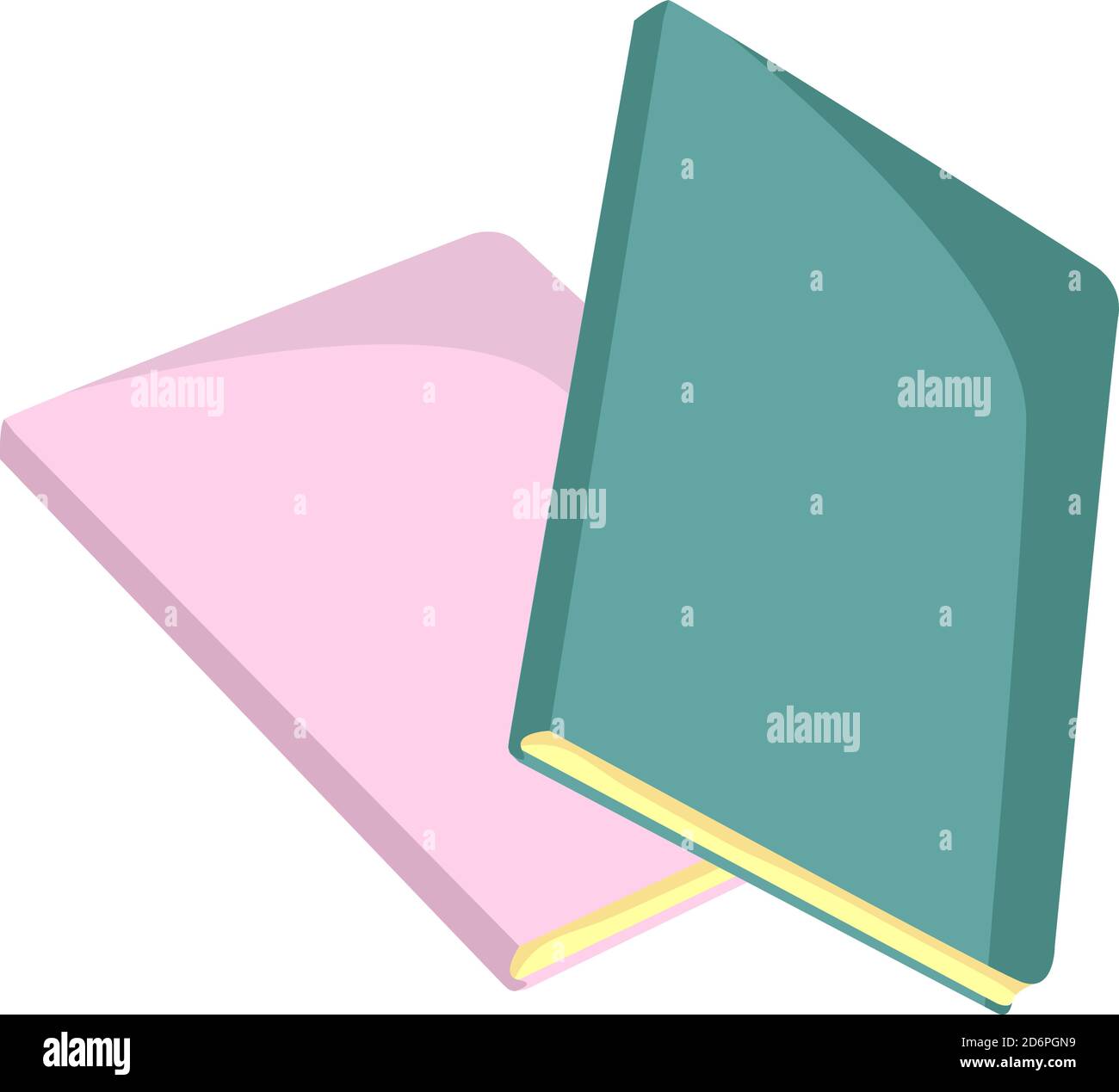 Schulbücher, Illustration, Vektor auf weißem Hintergrund Stock Vektor