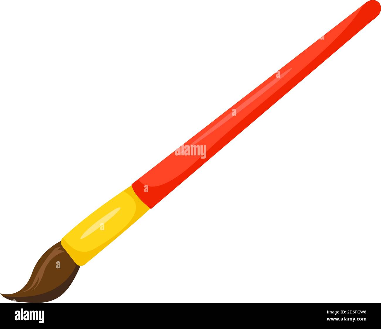 Kleiner Pinsel, Illustration, Vektor auf weißem Hintergrund Stock Vektor