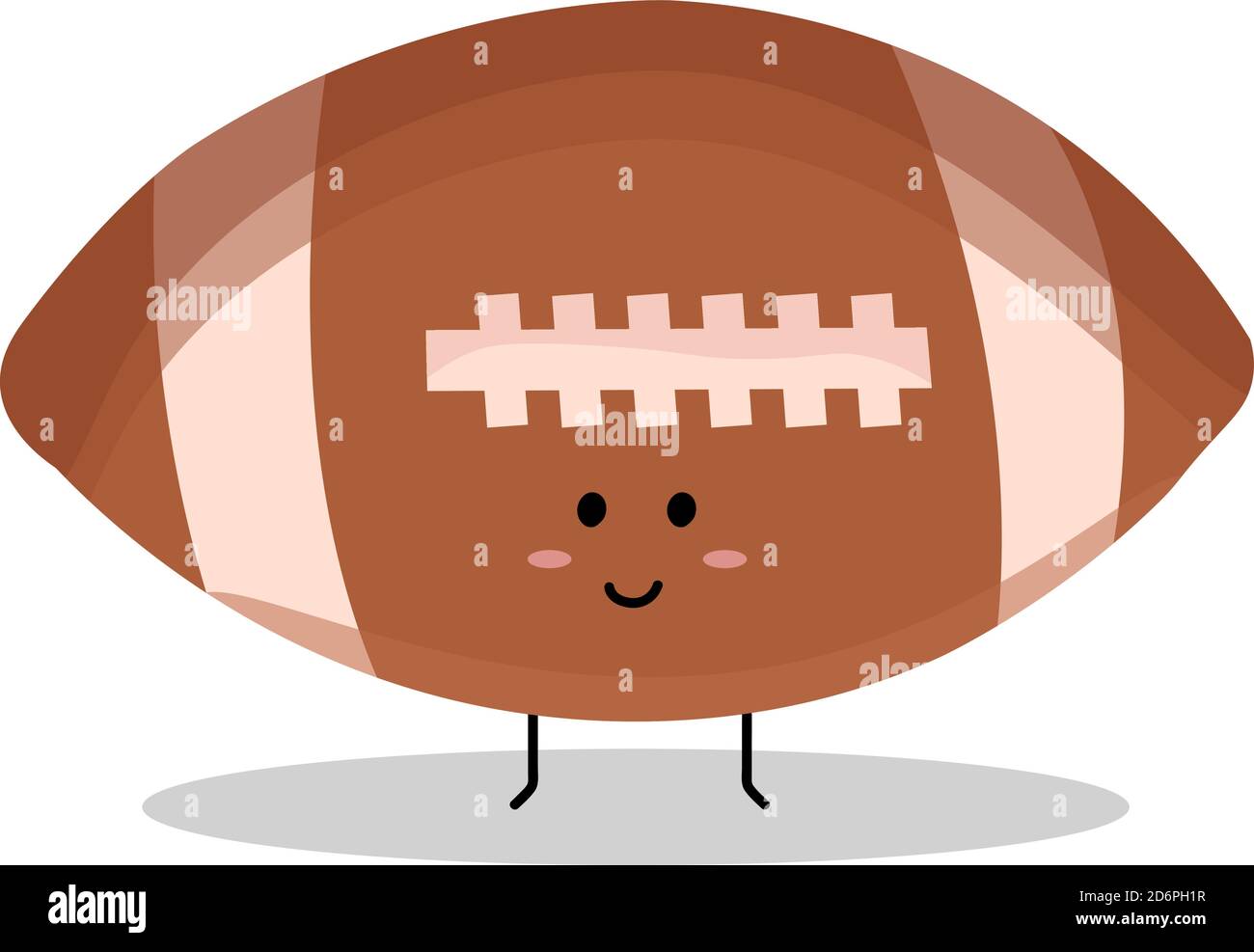 Rugbyball, Abbildung, Vektor auf weißem Hintergrund Stock Vektor