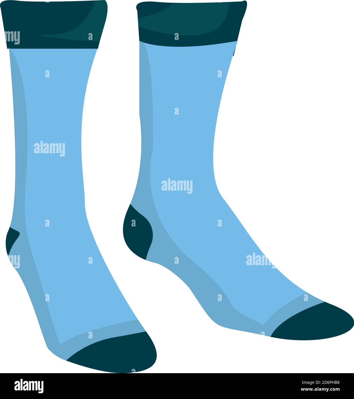 Blaue Socken, Illustration, Vektor auf weißem Hintergrund Stock Vektor