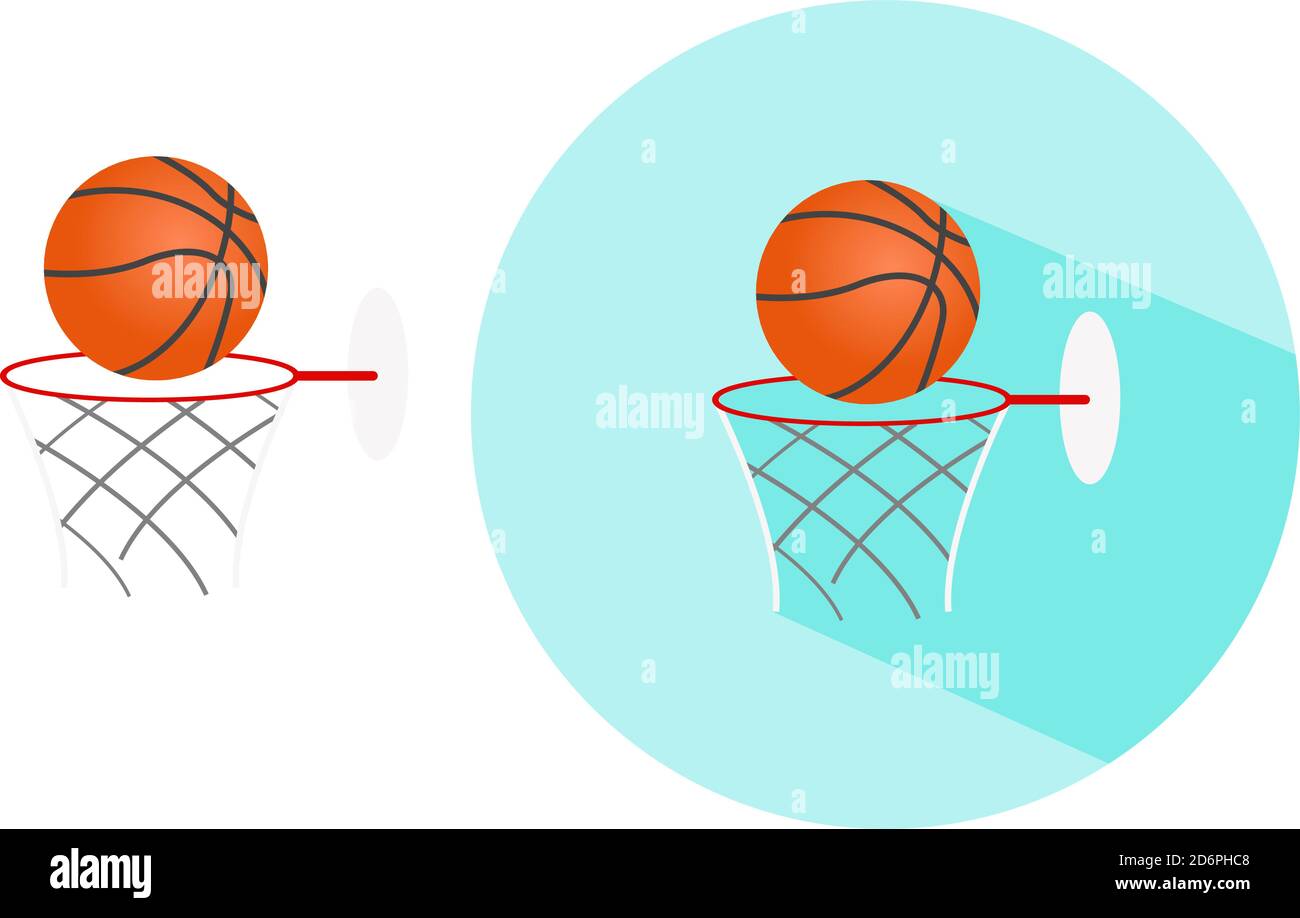 Orange Basketball, Illustration, Vektor auf weißem Hintergrund. Stock Vektor