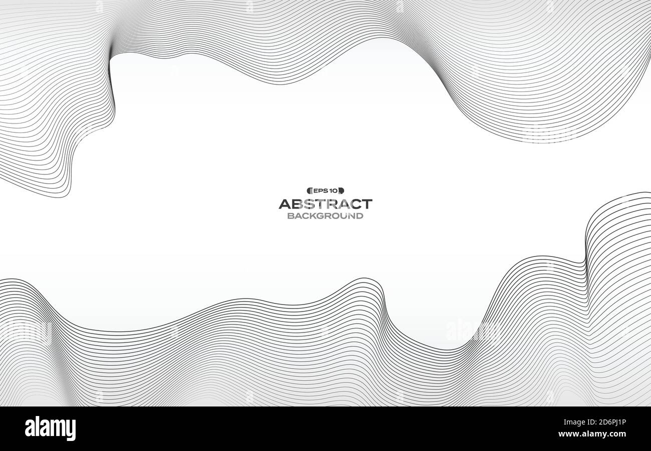 Abstrakt grau Linie Muster wellig Linie Flüssigkeit Vorlage Design Hintergrund. Dekorieren Sie für Anzeige, Poster, Kunstwerk, Vorlage Design, Druck. Illustration Vektor Stock Vektor