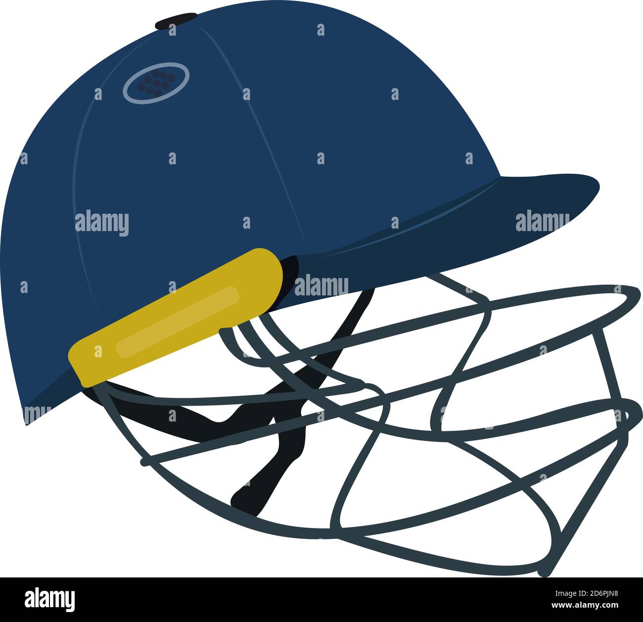 Cricket Helm, Illustration, Vektor auf weißem Hintergrund. Stock Vektor