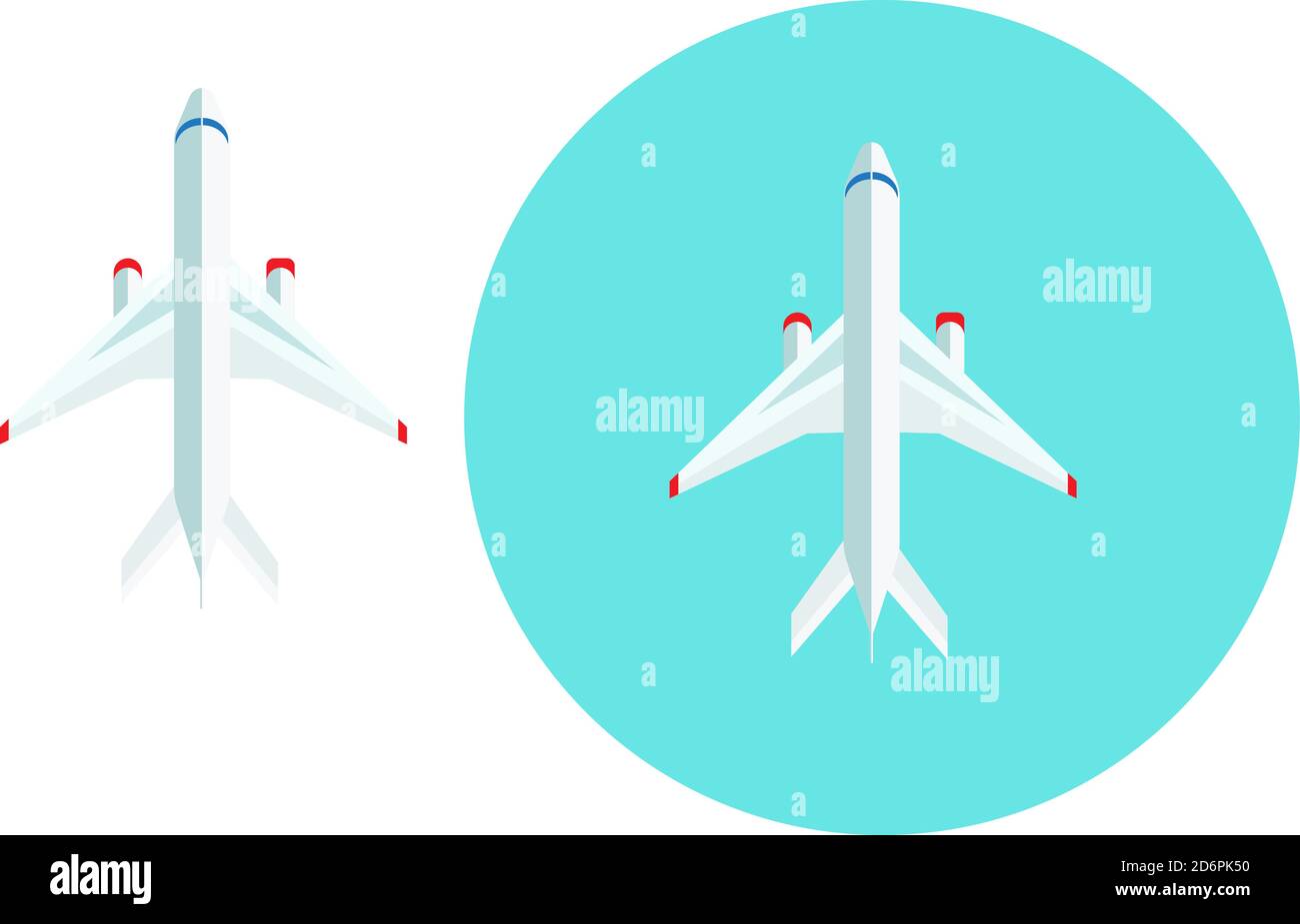 Weiße Ebene, Illustration, Vektor auf weißem Hintergrund. Stock Vektor