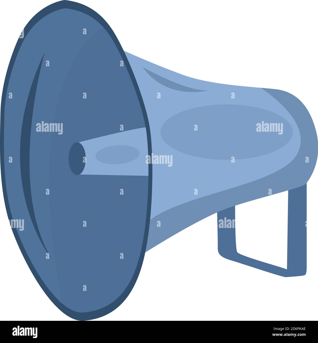 Blauer Lautsprecher, Illustration, Vektor auf weißem Hintergrund. Stock Vektor