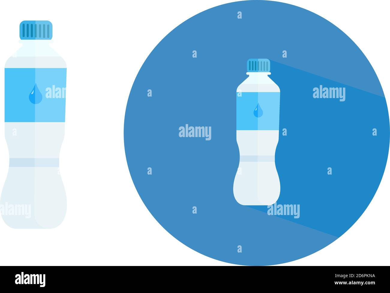 Wasserflasche, Illustration, Vektor auf weißem Hintergrund. Stock Vektor