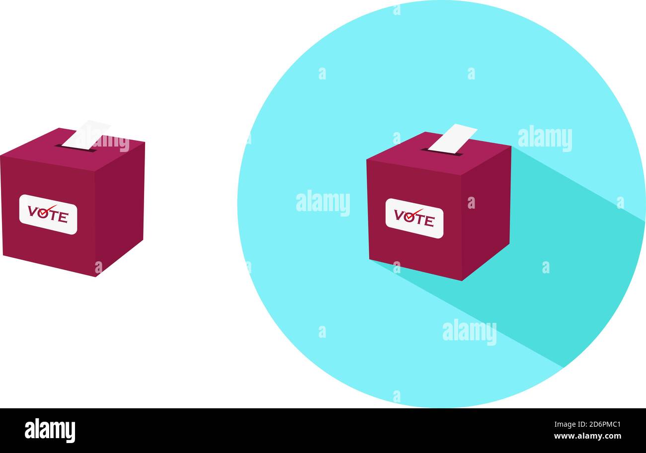 Voting Box, Illustration, Vektor auf weißem Hintergrund. Stock Vektor