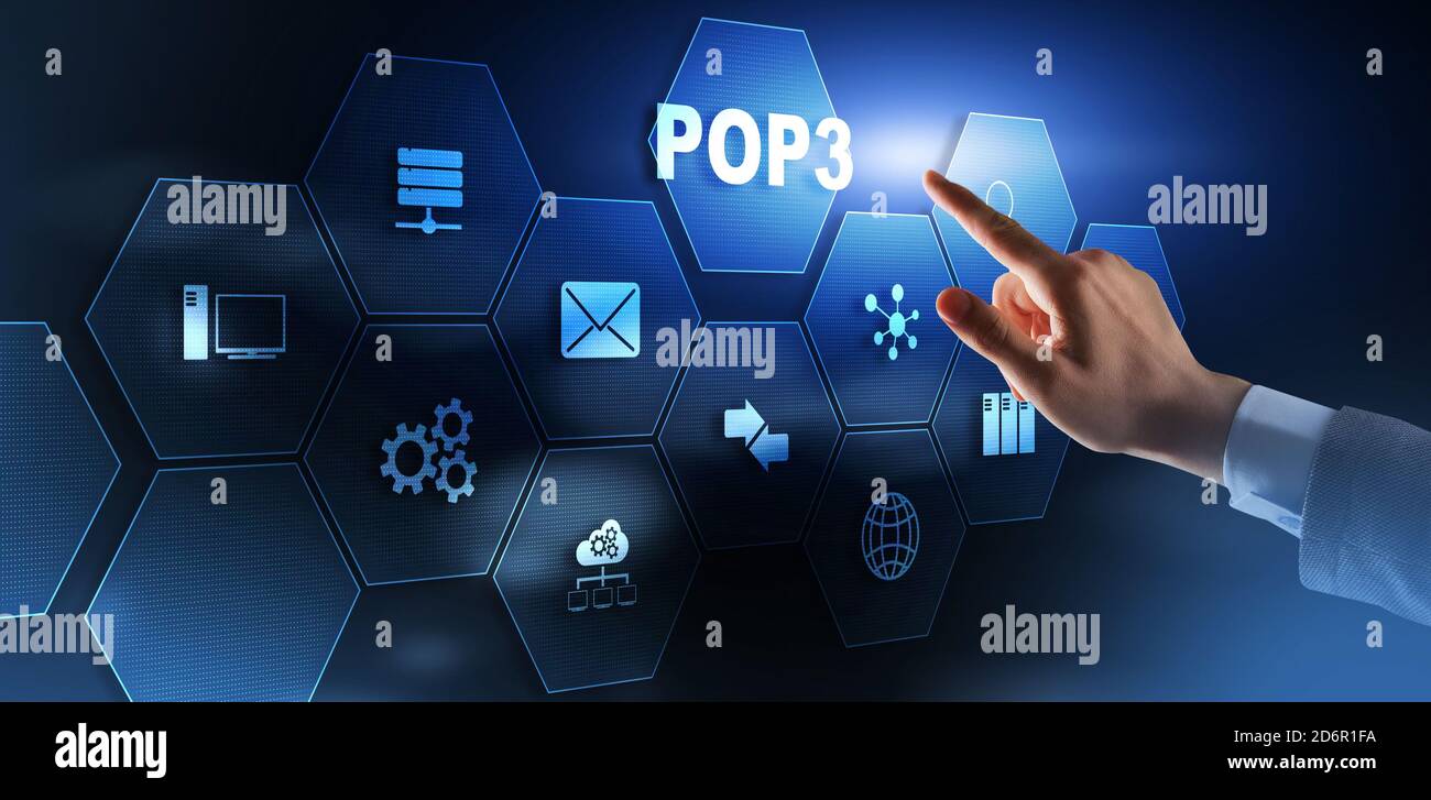 POP3. Post Office Protocol Version 3. Standard-Internetprotokoll. Stockfoto