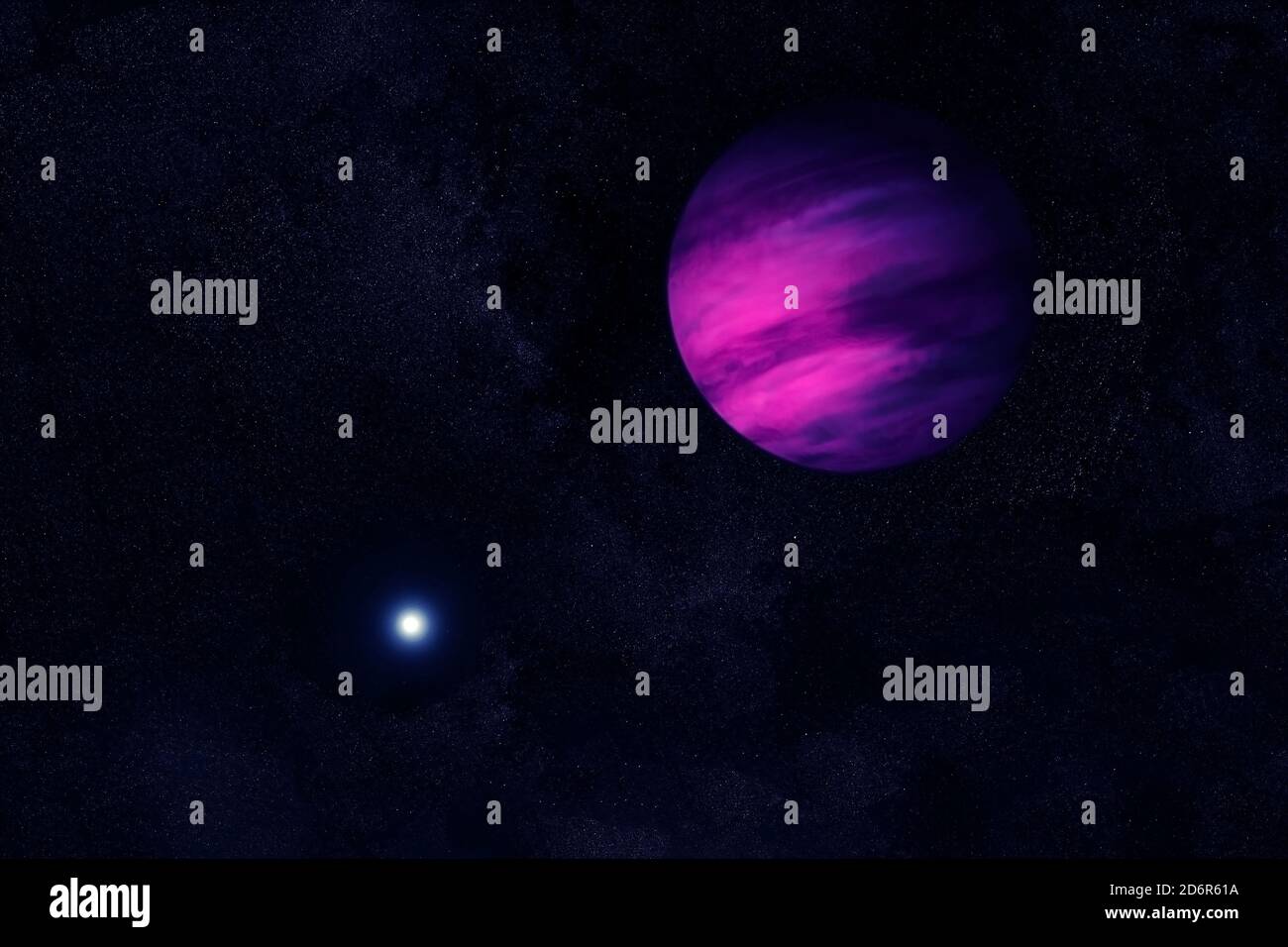 Exoplanet im Weltraum. Elemente dieses Bildes, die von der NASA eingerichtet wurden Stockfoto