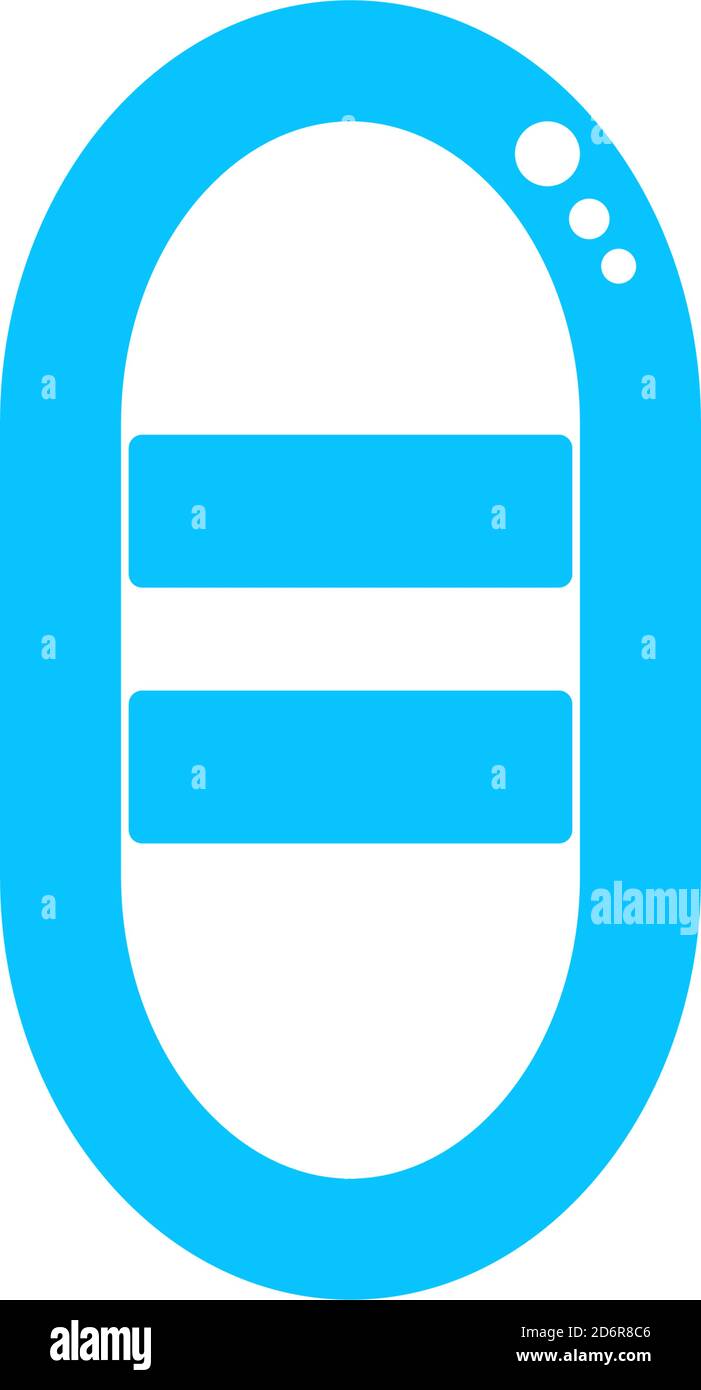 Boot Symbol flach. Blaues Piktogramm auf weißem Hintergrund. Symbol für Vektorgrafik Stock Vektor