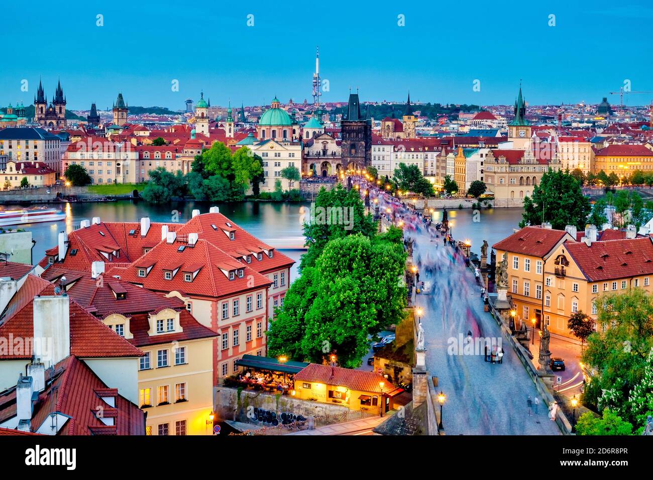 Karlsbrücke, Prag, Tschechische Republik Stockfoto