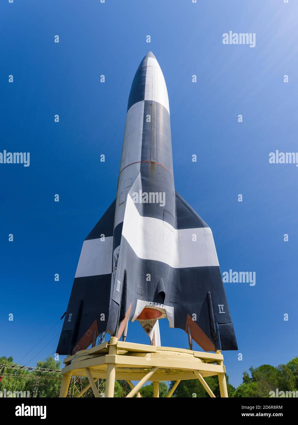 Aggregat 4 oder V-2-Rakete. Die historischen technischen Museum Peenemünde. Europa, Deutschland, Mecklenburg-Vorpommern, Juni Stockfoto