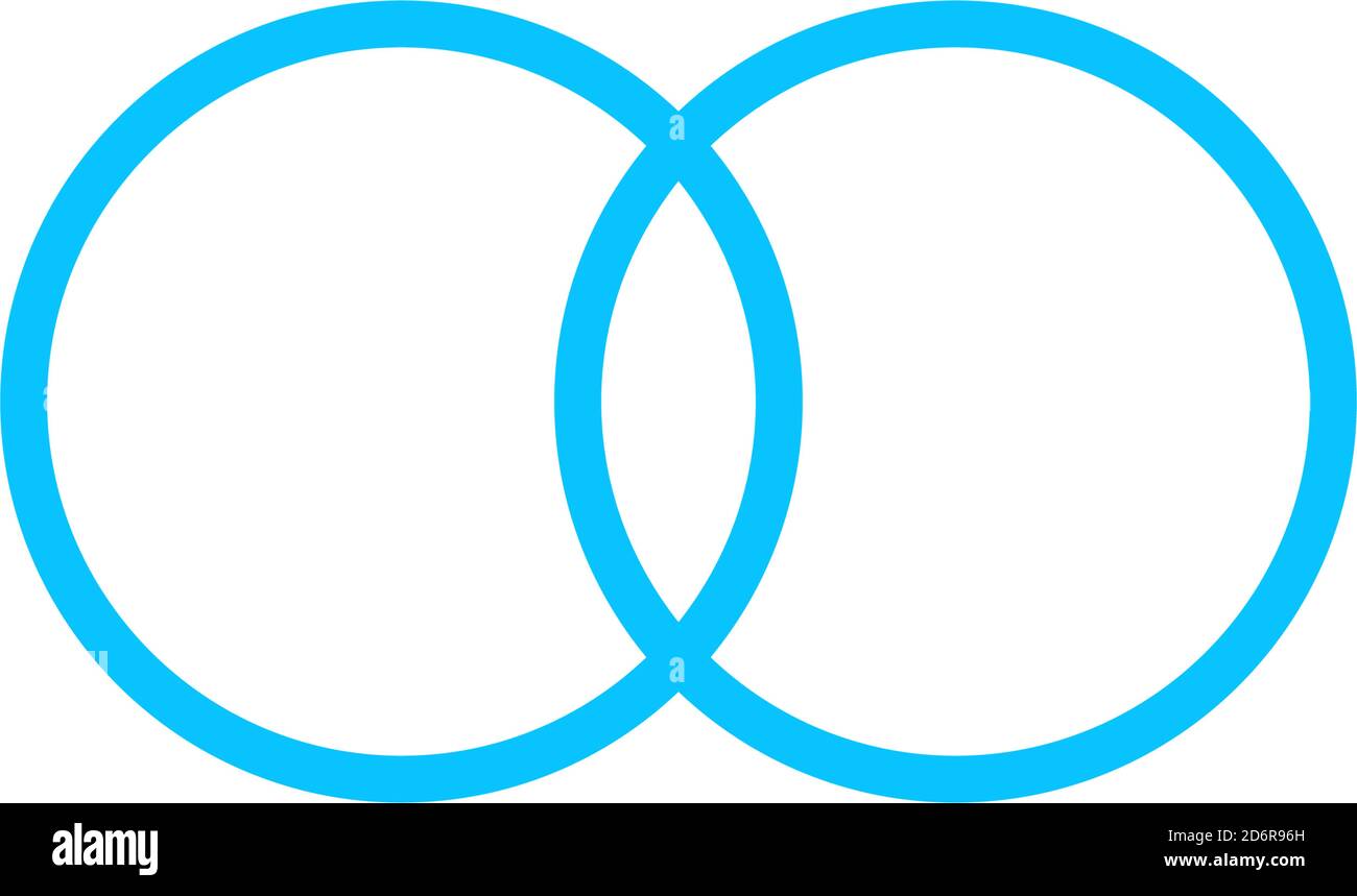Eheringe Icon flach. Blaues Piktogramm auf weißem Hintergrund. Symbol für Vektorgrafik Stock Vektor