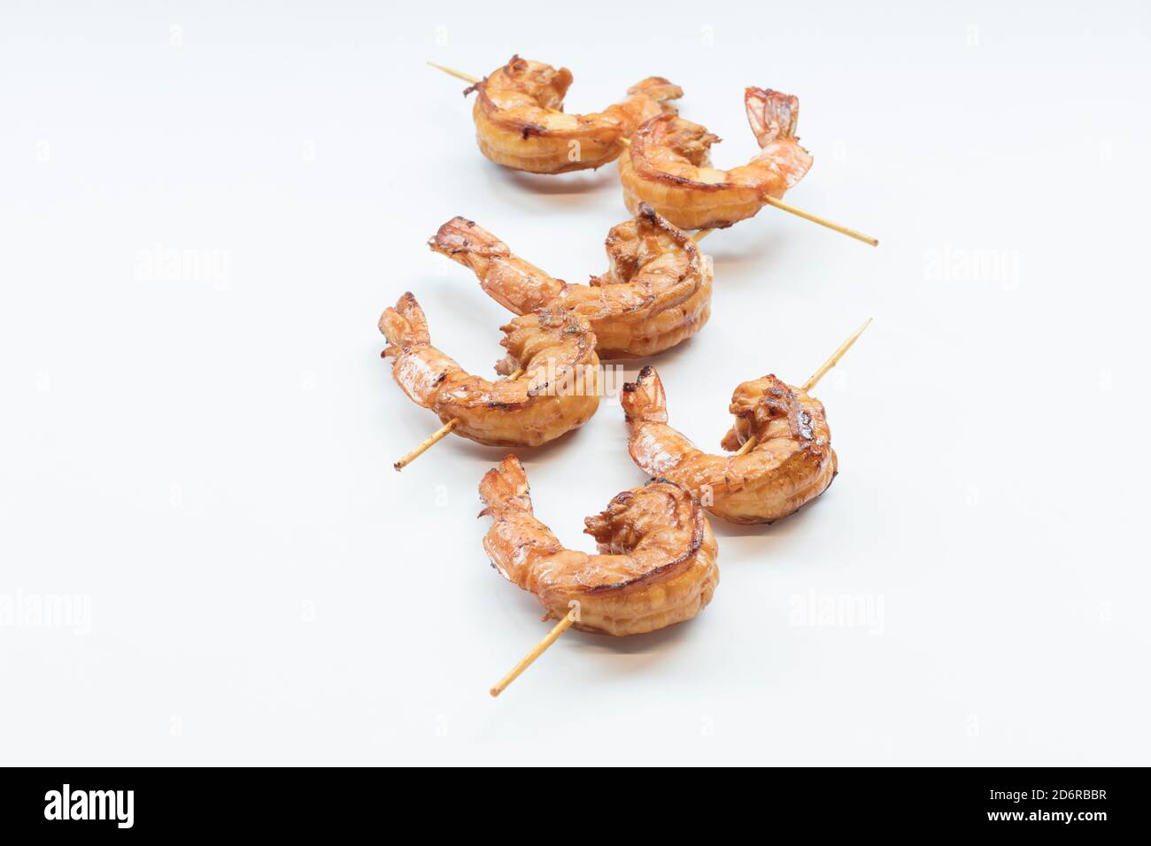 Frisch gegrillte Shrimps Stockfoto