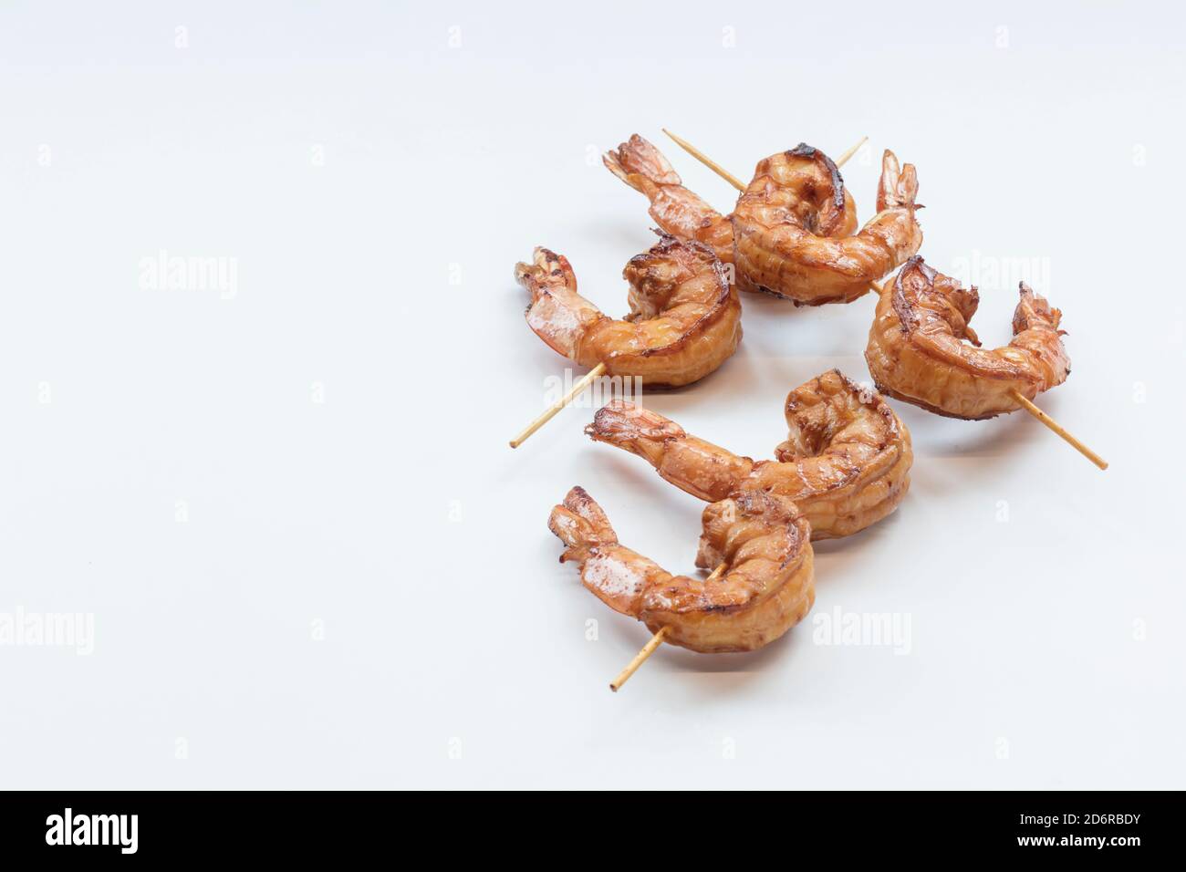 Frisch gegrillte Shrimps Stockfoto