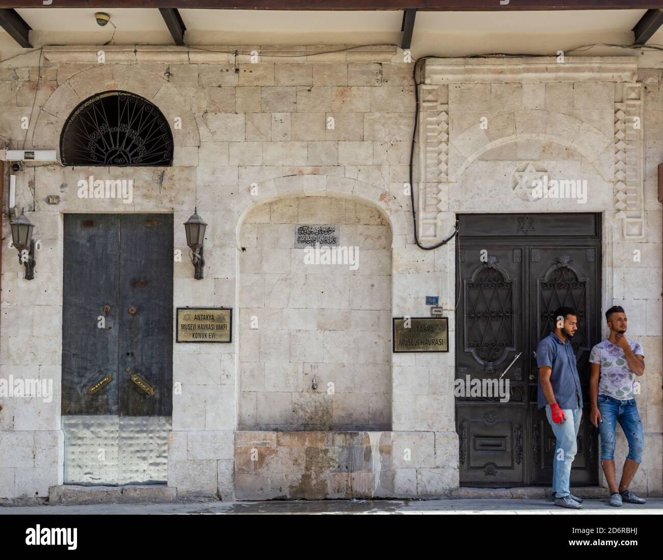 Antakya, Hatay / Türkei - Oktober 08 2020: Ansicht der jüdischen Synagoge von Antakya Stockfoto