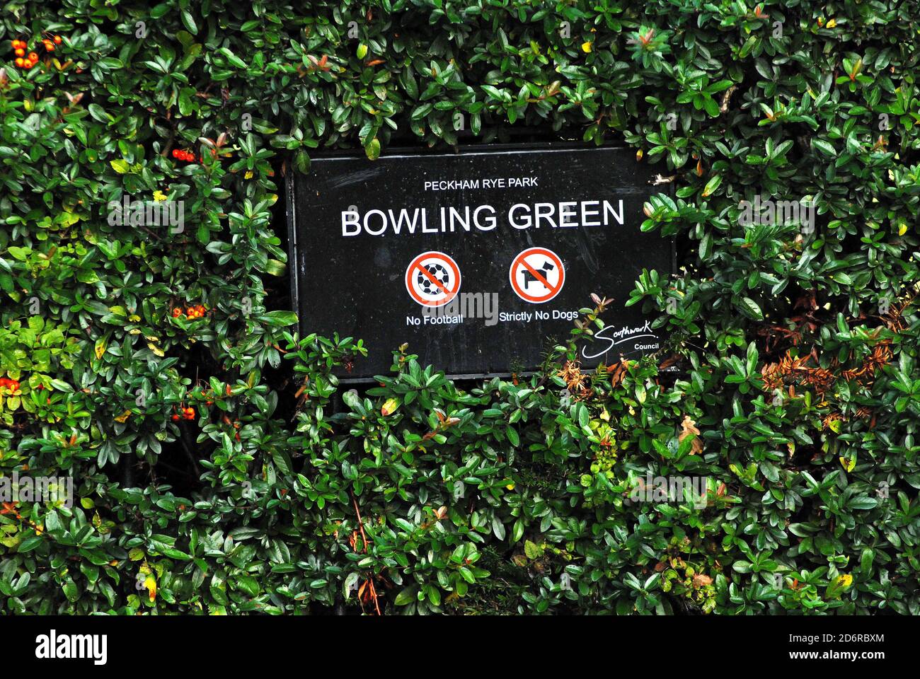 Bowling Green im Peckham Rye Park Stockfoto