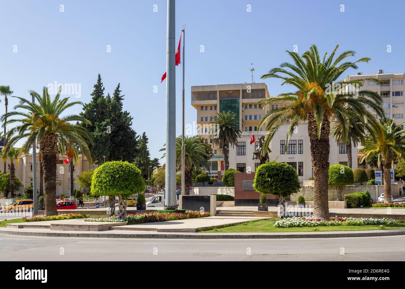 Antakya, Hatay / Türkei - Oktober 08 2020: Antakya City Centre Cumhuriyet Square view Stockfoto