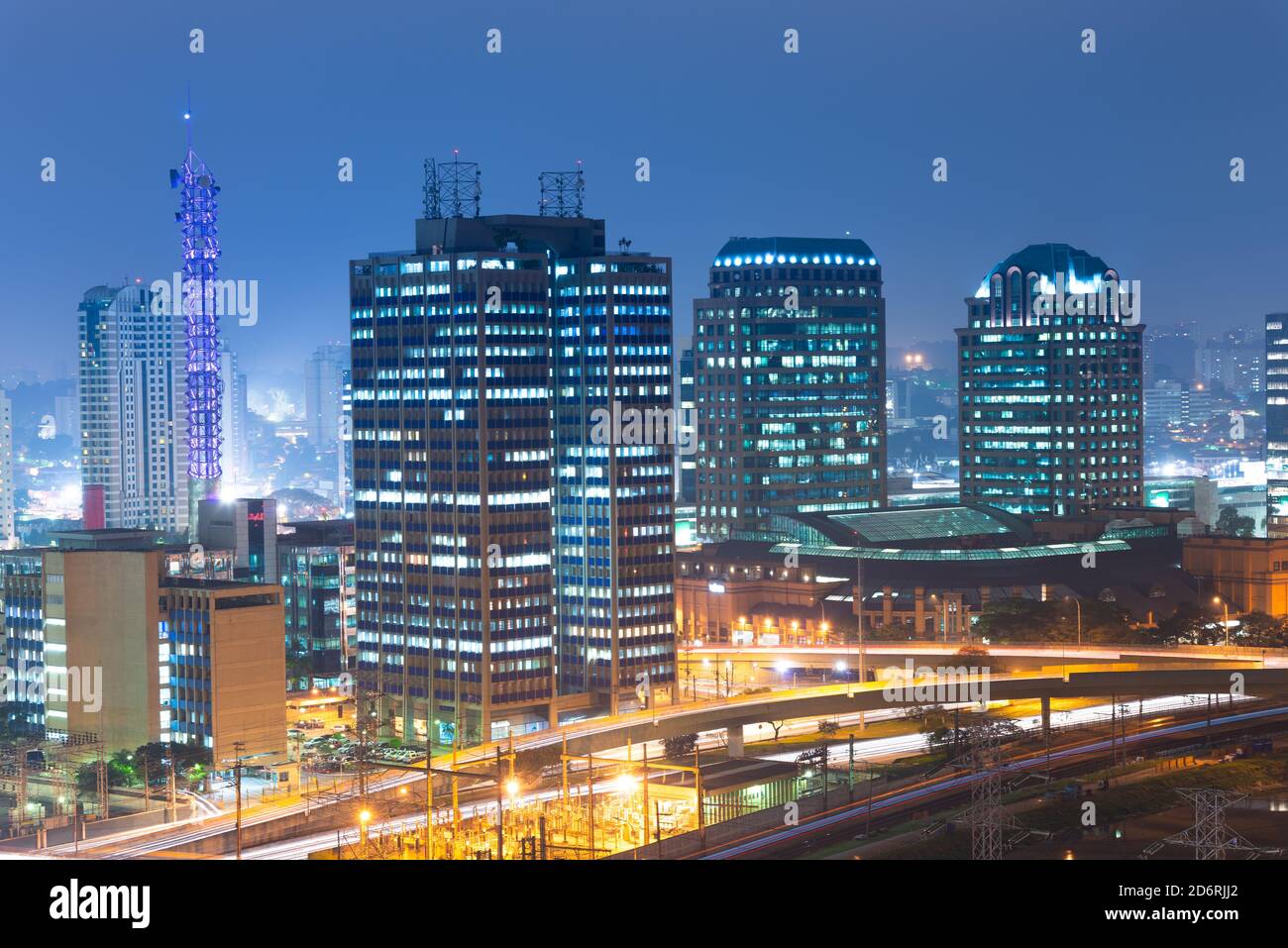 Skyline von Bürogebäuden in Sao Paulo, Brasilien Stockfoto