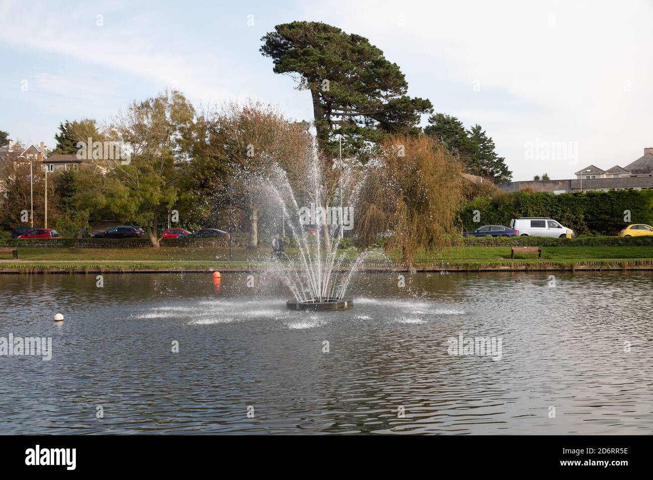 Wasserbrunnen in Trenance Gardens, Newquay, Cornwall Stockfoto
