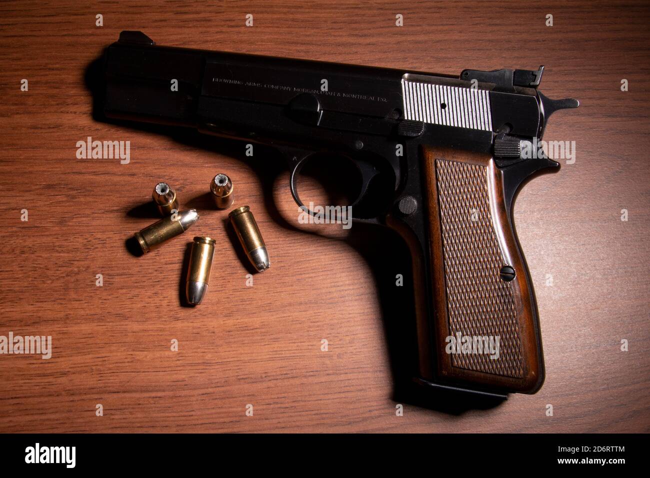 9-mm-Browning mit hoher Leistung Stockfoto