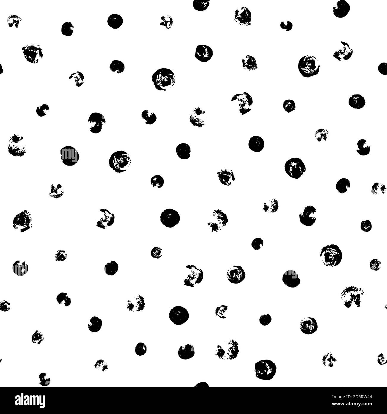 Zufällige verstreute Punkte, abstrakter schwarz-weißer Hintergrund. Nahtloses Vektormuster. Schwarz-weißes Punktmuster. Feier Konfetti backgroun Stock Vektor